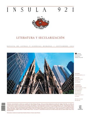 cover image of Literatura y secularización (Ínsula n° 921, septiembre de 2023)
